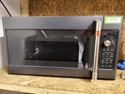 GE Cafe 1.7Cu Convection Air-Fry Over-Range Microwave Oven (Brushed Stainless)