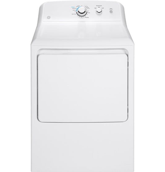 GE 6.2 cu. ft. Capacity Gas Dryer with Shallow Depth - GTX33GASKWW