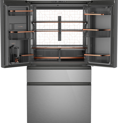 GE Cafe 28.7Cu Ft Smart 4-Door Refrigerator (Platinum Glass) - CGE29DM5TS5