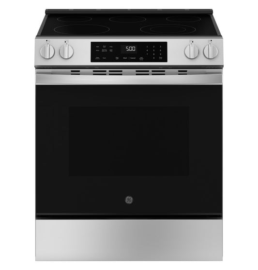 GE 30" Slide-In Electric Range with Crisp Mode - GRS500PVSS