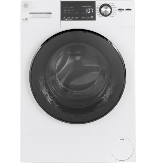 GE ESTAR 24" 2.4 Cu. Ft. Front Load Washer with Steam - GFW148SSMWW