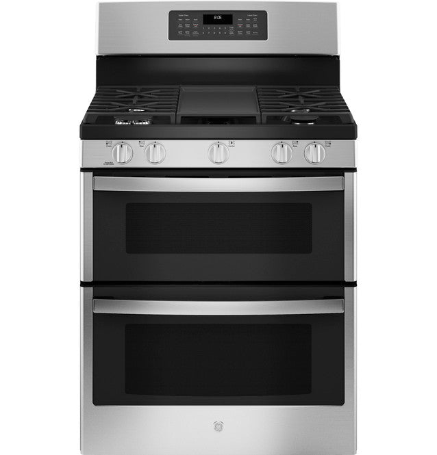 GE 30" Free-Standing Gas Double Oven Convection Range - JGBS86SPSS