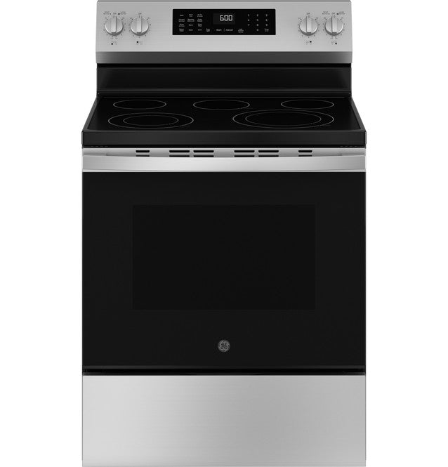 GE 30" Free-Standing Electric Convection Range - GRF600AVSS