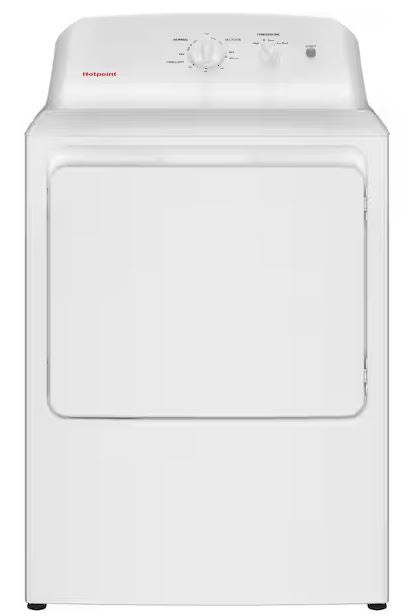 Hotpoint 6.2 cu. ft. Capacity Electric Dryer with Shallow Depth - HTX26EASWWW