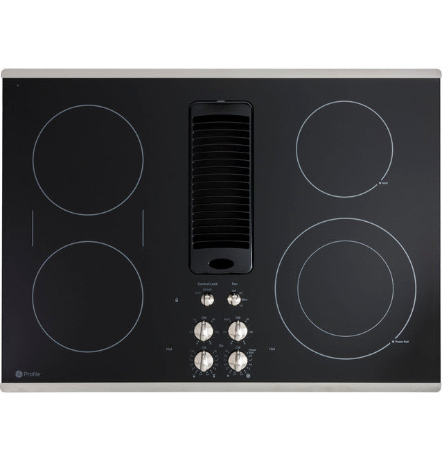 GE Profile 30" Downdraft Electric Cooktop - PP9830SRSS