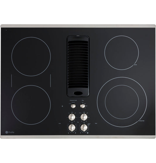 GE Profile 30" Downdraft Electric Cooktop - PP9830SRSS