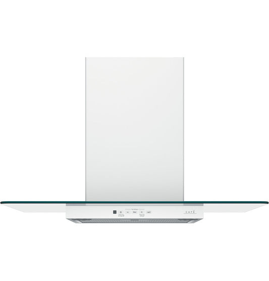 Cafe 30" Wall-Mount Glass Canopy Chimney Hood - CVW73014MWM
