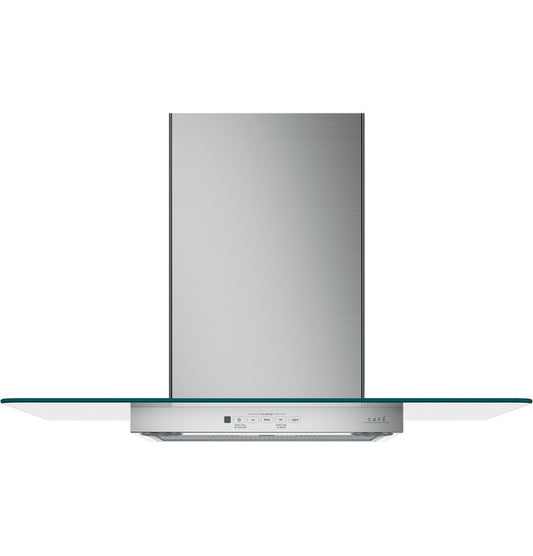 Cafe 30" Wall-Mount Glass Canopy Chimney Hood - CVW73012MSS
