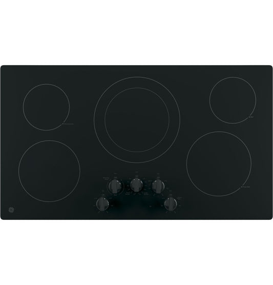 GE 36" Built-In Knob Control Electric Cooktop - JP3036DLBB