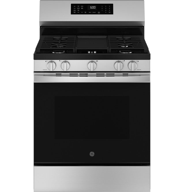 GE 30" Free-Standing Gas Convection Range with No Preheat Air Fry - GGF600AVSS