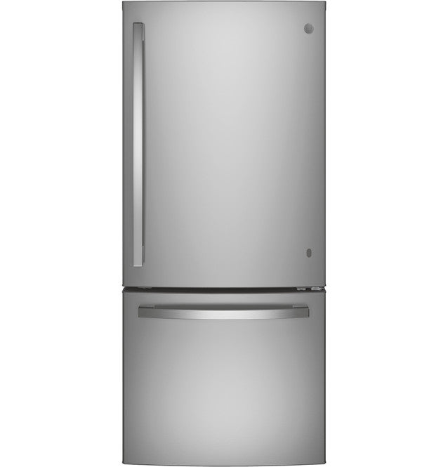 GE ESTAR 21.0 Cu. Ft. Bottom-Freezer Refrigerator - GDE21EYKFS