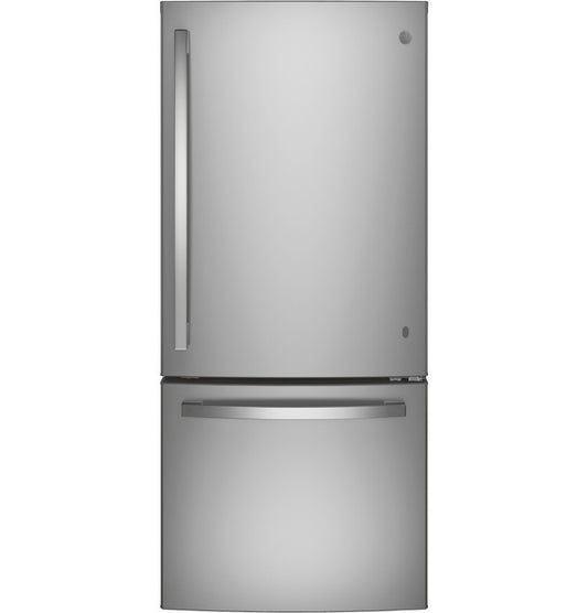 GE ESTAR 21.0 Cu. Ft. Bottom-Freezer Refrigerator - GDE21EYKFS