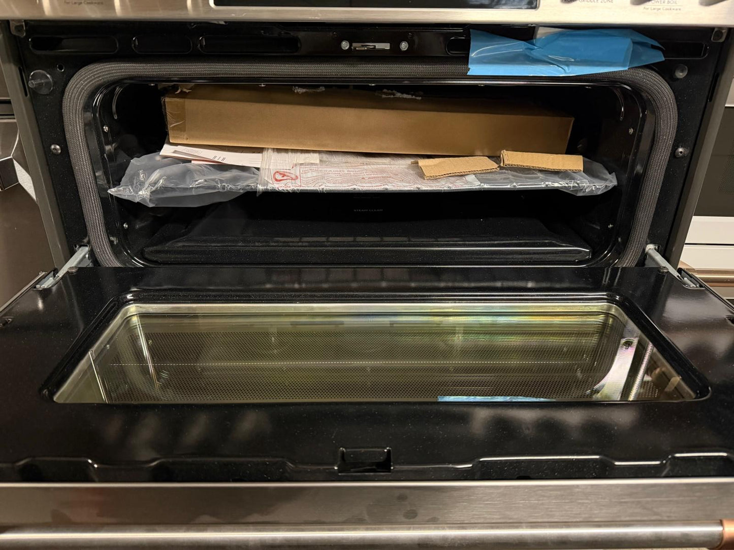 Cafe  30" Smart Slide-In, Front-Control, Gas Double-Oven Range - CGS750P2MS1