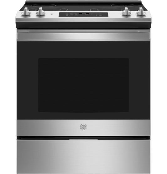 GE® 30" Slide-In Electric Range - JS645SLSS