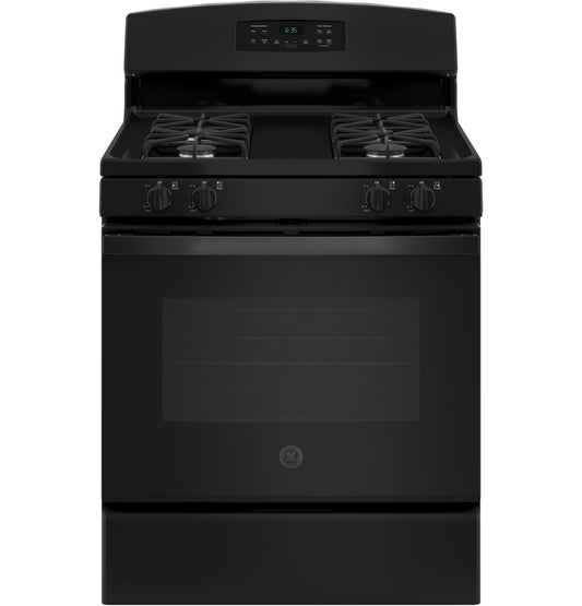 GE 30" Free-Standing Gas Range (Black) - 13,000 BTU - JGB635DEKBB