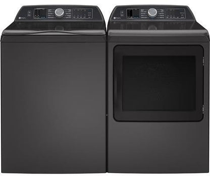 GE Profile Side-by-Side Washer & Dryer Set with Top Load Washer and Electric Dryer (Diamond Gray)