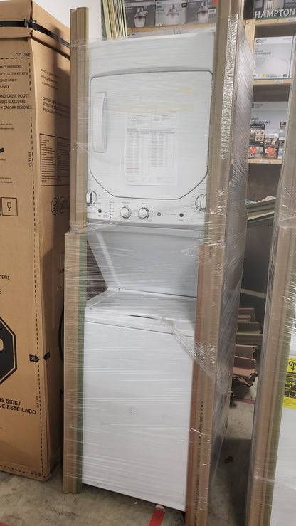 GE Washer (2.3 cu. ft) & Electric Dryer (4.4 cu. ft.) Combo in White - GUD24ESSMWW