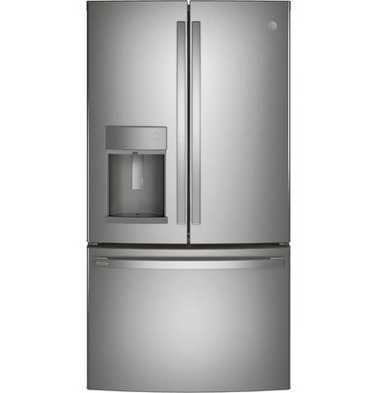 GE Profile Series ENERGY STAR 22.1 Cu. Ft. Counter-Depth Fingerprint Resistant French-Door Refrigerator - PYE22KYNFS