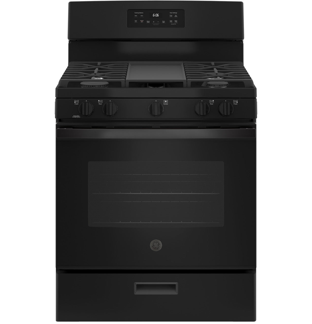 GE 30" Free-Standing Gas Range (Black) - 15,000 BTU - JGBS66DEKBB