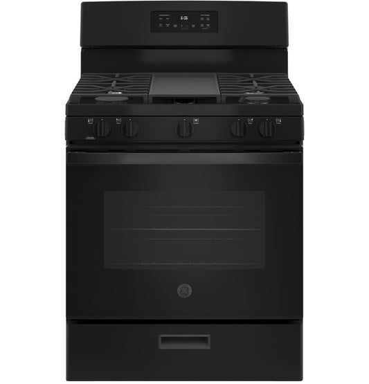 GE 30" Free-Standing Gas Range (Black) - 15,000 BTU - JGBS66DEKBB