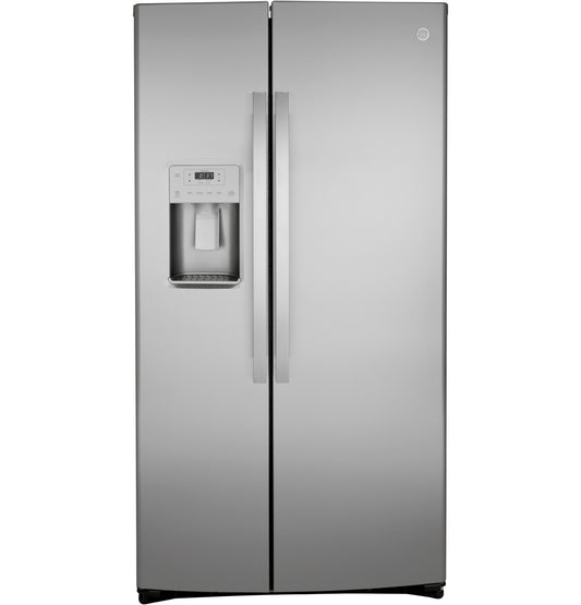 GE 21.8 Cu. Ft. Counter-Depth Fingerprint Resistant Side-By-Side Refrigerator - GZS22IYNFS