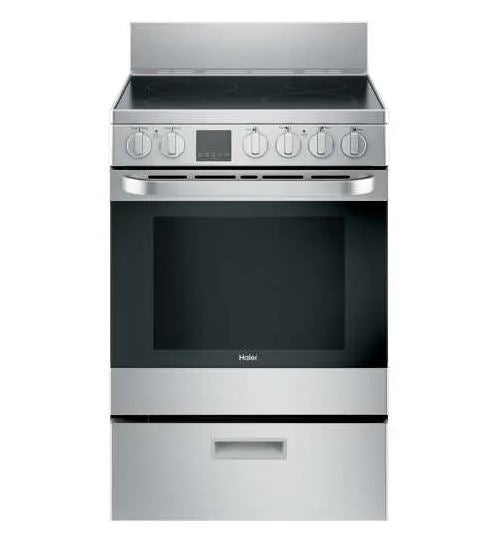 Haier 24" Free-Standing Electric Range w/ Convection - QAS740RMSS