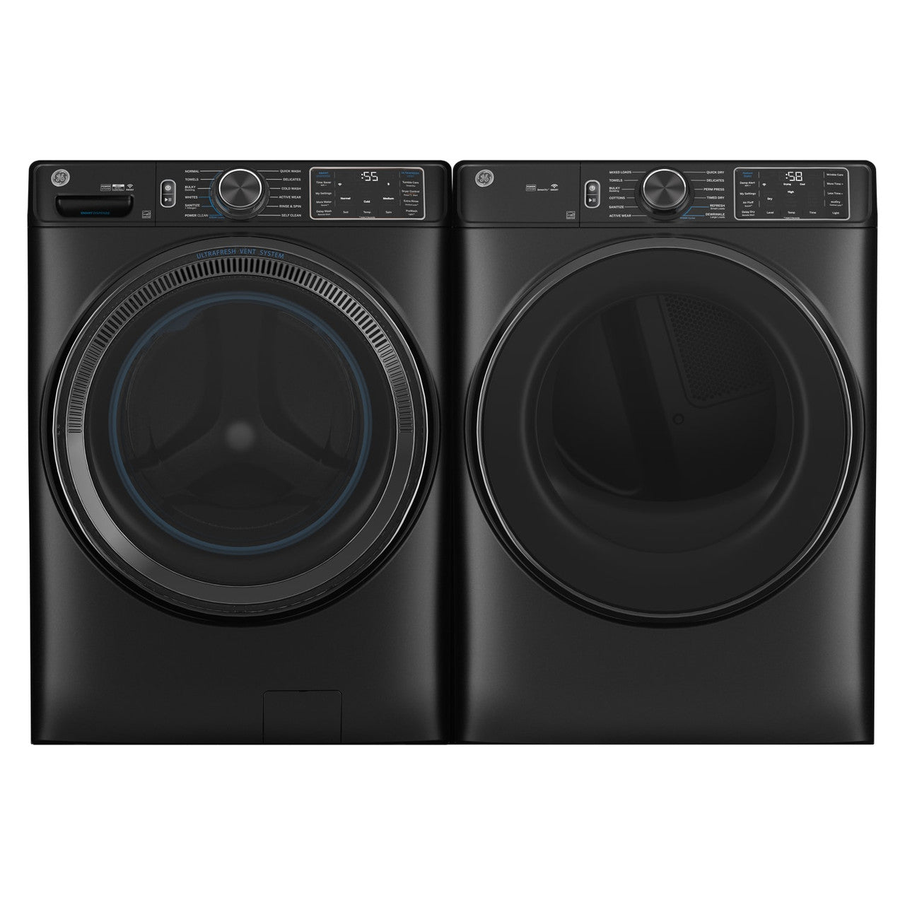 GE Smart 5 cu. Ft. Front Load Washer and 7.8 cu. ft. Electric Dryer Set