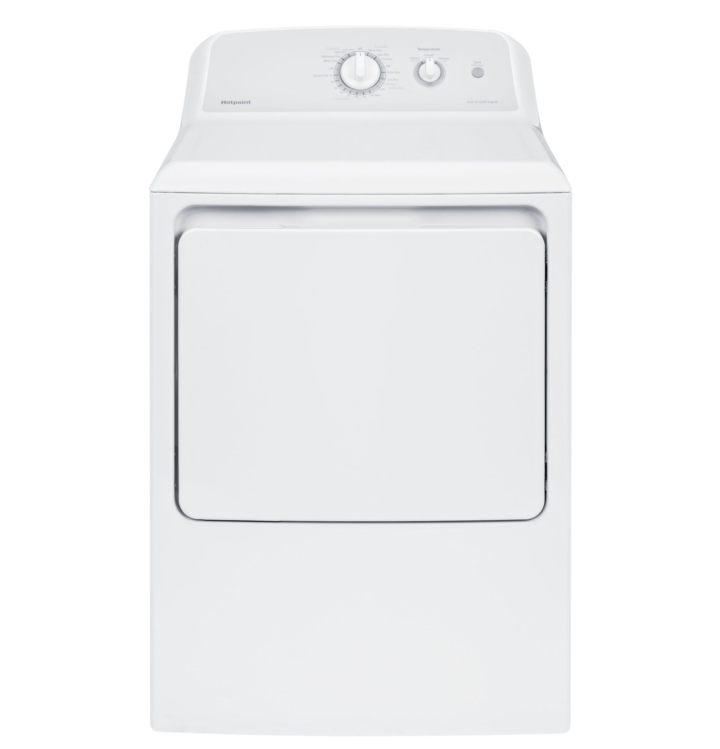 Hotpoint 6.2 Cu. Ft. White Front Load Electric Dryer - HTX24EASKWS