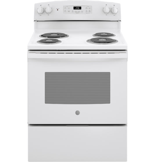 GE 30" Free-Standing Self-Clean Electric Range - JB256DMWW