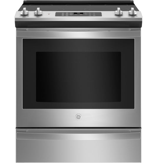 GE 30" Slide-In Electric Convection Range with No Preheat Air Fry - JS760SPSS