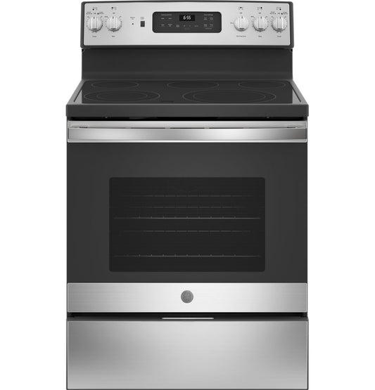 GE 30" Free-Standing Electric Convection Fingerprint Resistant Range - JB655YKFS